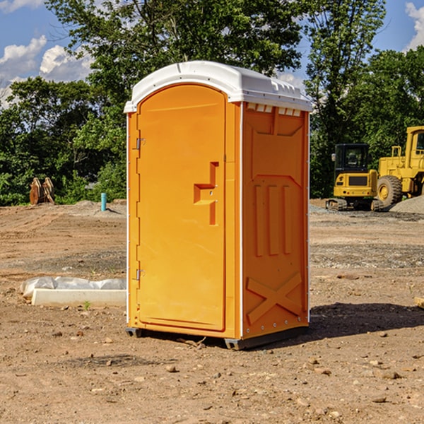 how often are the portable restrooms cleaned and serviced during a rental period in North Dansville